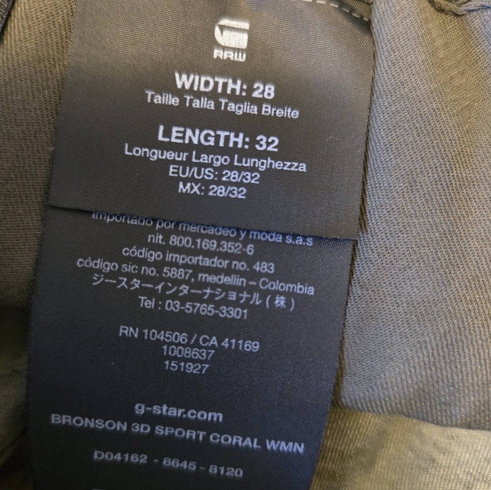 G-Star Raw The Bronson Chino Pants Size 28 Camo - Picture 12 of 14